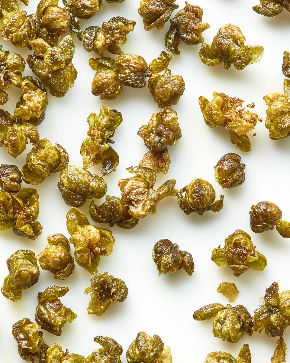 Crispy fried capers
